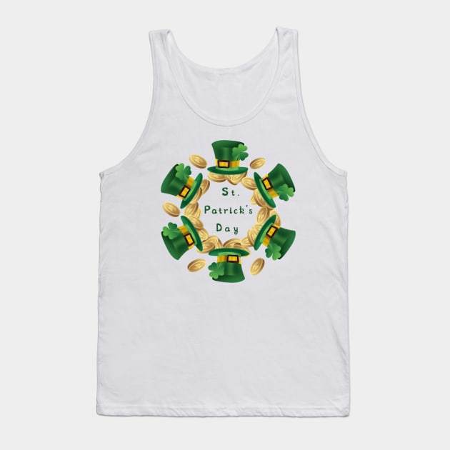 green hat circle st patrick's day Tank Top by dyazagita